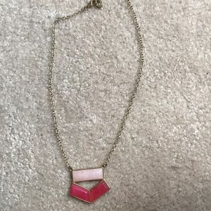 Pink statement necklace.